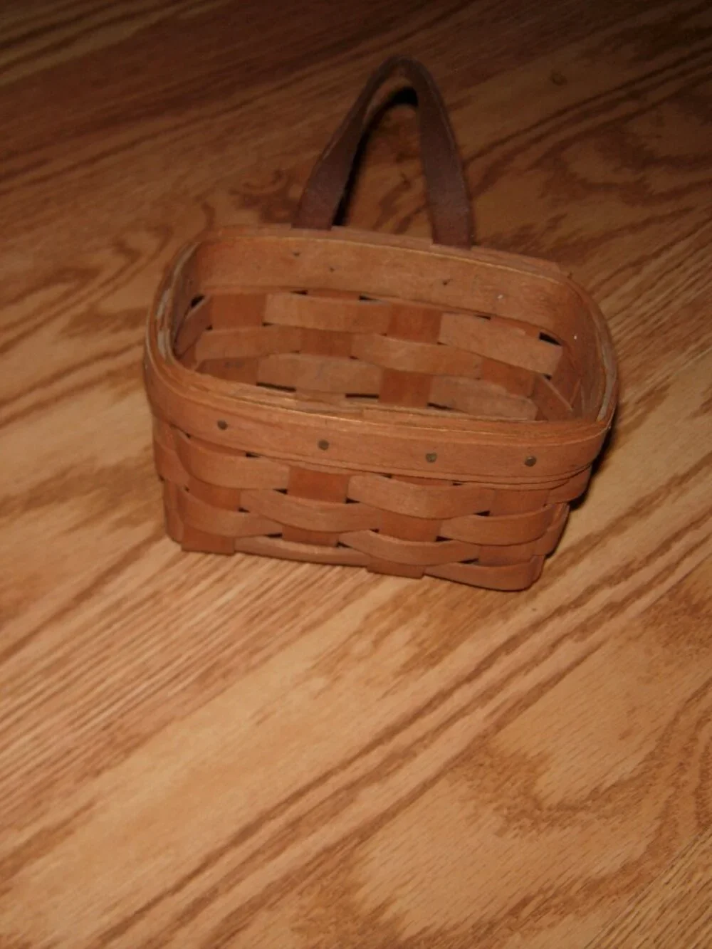 LONGABERGER SMALL KEY BASKET LEATHER STRAP
